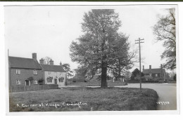 Real Photo Postcard, Bedfordshire, Bedford, Cardington, A Corner Of The Village, Kings Arms Pub, Street, Road, House. - Bedford