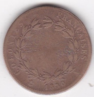Colonie Française, 5 Centimes 1830 A, Charles X, Frappé Pour La Guyane , En Bronze , Lec# 303 - Colonie Francesi (1817-1844)