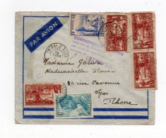 !!! LETTRE DE COTE D'IVOIRE POUR LYON RESCAPEE DE L'ACCIDENT DU PIC DES CINQ CROIX DU 23/3/1938 - Crash Post