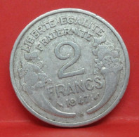 2 Francs Morlon Alu 1947 B - TB - Pièce Monnaie France - Article N°782 - 2 Francs