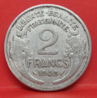 2 Francs Morlon Alu 1949 - TB - Pièce Monnaie France - Article N°787 - 2 Francs