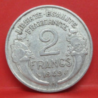 2 Francs Morlon Alu 1949 B - TTB - Pièce Monnaie France - Article N°789 - 2 Francs