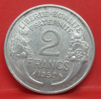 2 Francs Morlon Alu 1959 - TTB - Pièce Monnaie France - Article N°795 - 2 Francs