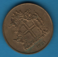 ISLAND 1 KRONA 1961 KM# 12a ICELAND - Iceland