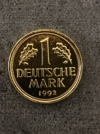 1 DEUTSCHE MARK 1992 A BERLIN PLAQUE OR / ALLEMAGNE GERMANY - 1 Marco