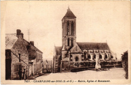 CPA Champagne Mairie, Eglise Et Monument FRANCE (1309642) - Champagne Sur Oise