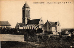 CPA Champagne L'Eglise Et L'Ecole FRANCE (1309650) - Champagne Sur Oise