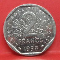 2 Francs Semeuse 1998 - TTB - Pièce Monnaie France - Article N°812 - 2 Francs