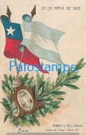 209518 CHILE ARGENTINA ART MULTI FLAG 6 HERALDRY 25 DE MAYO 1903 CIRCULATED TO ARGENTINA POSTAL POSTCARD - Chili