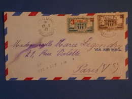 BV5 MARTINIQUE   BELLE  LETTRE 1947 FORT DE FRANCE A PARIS +N°225+ SURCHARGES+AFF.  INTERESSANT+ - Cartas & Documentos