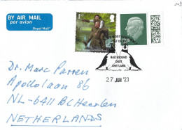 UK 2023 Baltasound Unst Shetlands Puffin Fratercula Arctica Postmark Robin Hood Cover - Werbestempel