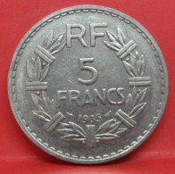 5 Francs Lavrillier 1935 - TB - Pièce Monnaie France - Article N°828 - 5 Francs