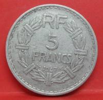 5 Francs Lavrillier Alu 1947 Ouvert - TB - Pièce Monnaie France - Article N°835 - 5 Francs