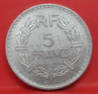 5 Francs Lavrillier Alu 1947 Ouvert - TTB - Pièce Monnaie France - Article N°836 - 5 Francs