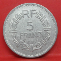 5 Francs Lavrillier Alu 1950 - TB - Pièce Monnaie France - Article N°846 - 5 Francs