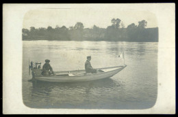 Cpa Carte Photo Canot Bateau à Hélice Aérienne  LANR106 - Aéroglisseurs