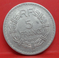 5 Francs Lavrillier Alu 1950 B - TTB - Pièce Monnaie France - Article N°849 - 5 Francs