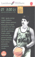 Latvia:Used Phonecard, Lattelekom, 3 Lati, Basketball Players, 07, 2002 - Lettonia