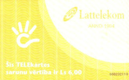 Latvia:Used Phonecard, Lattelekom, 5+ Lati, Lattelekom 10 Years, 2005 - Letland