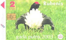 Latvia:Used Phonecard, Lattelekom, 2 Lati, Bird, Rubenis, 2004 - Latvia
