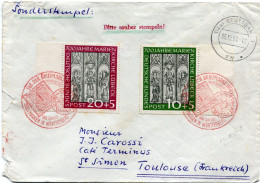 ALLEMAGNE LETTRE AVEC AU DOS CACHET " ESPERANTO " DEPART STUTTGART 05-12-51 POUR LA FRANCE - Esperanto