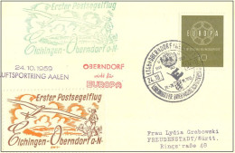 Bund Karte Postsegelflug -16-7401 - Primeros Vuelos