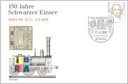 Bund Privatganzsache "150 Jahre Schwarzer Einser" Sst. -16-7377 - Postales Privados - Usados