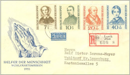 Bund FDC Mi. 222/25 Wohlfahrt 1955 -16-7238 - 1948-1960