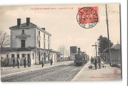 CPA 38 La Cote St André La Gare Et Le Train - La Côte-Saint-André