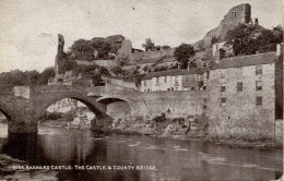 DURHAM - BARNARD CASTLE - THE CASTLE AND COUNTY BRIDGE Du437 - Other & Unclassified