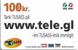 Greenland - Tusass - Www.tele.gl, GSM Refill, 100kr. Exp. 16.04.2011, Used - Grönland
