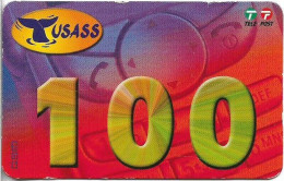 Greenland - Tusass - Purple Red Design, GSM Refill, 100kr. Exp. 15.04.2006, Used - Groenlandia