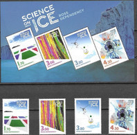 ROSS DEPENDENCY, 2022, MNH, ANTARCTIC, SCIENCE ON ICE, HELICOPTERS, 4v+SHEETLET - Sonstige & Ohne Zuordnung