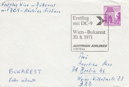 Austrian Arlines - Erstflug Mit DC-9 Wien-Bukarest Am 30.08.1971 - Primeros Vuelos