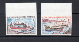 COTE DES SOMALIS  N° 320 + 321  NON DENTELES   NEUFS SANS CHARNIERE COTE 30.00€  BATEAUX VOILIER - Unused Stamps