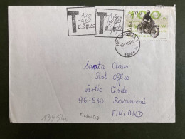 LETTRE Pour La FINLANDE TP MOTO 1,20 Zt OBL.19 11 03 KRARK WICE 1 + TAXE Rayée + TAXE - Covers & Documents