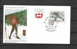 Olympische Spelen 1964 , Oostenrijk - F.D.C - Invierno 1964: Innsbruck