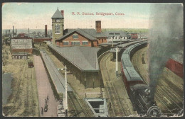 United States-----Bridgeport(Railway Station)-----old Postcard - Bridgeport