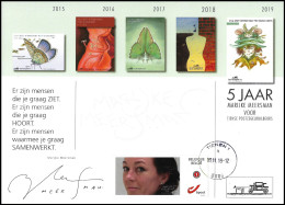 Carte Souvenir / Herdenkingskaart - DUOSTAMP°/MYSTAMP° Autocollant / Zelfklevend - Marijke Meersman - Cartas & Documentos