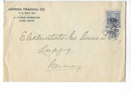 Nippon Trading Co. Cover - 10 Sen Stamp - 1921 - Storia Postale