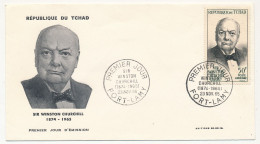 TCHAD => Env FDC - 50F Winston Churchill - 23 Nov 1965 - Fort-Lamy - Tsjaad (1960-...)