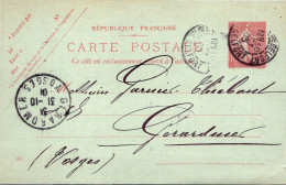 90 DANJOUTIN  - STEIN & Cie - Entiers Postaux Année 1905 - Danjoutin