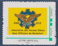 Association Des Anciens Elèves Sous Officiers De Rochefort Timbre AAESOR Lettre Verte - Neufs