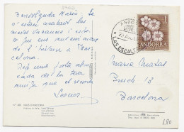 3787    Postal  Las  Escaldas  1966 Andorra La Vella - Covers & Documents