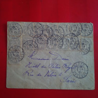 LETTRE SEDAN POUR PARIS  HOTEL DU PALAIS ROYAL 1905 ACCUMULATION TIMBRE 1C - Briefe U. Dokumente