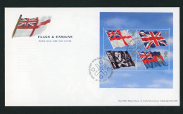 Großbritannien Block 12 FDC Flaggen - 2001-2010 Decimal Issues