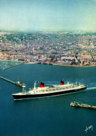 Bateau - Le Paquebot LE FRANCE Quittant Le Port Du Havre - Paquebots