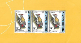 ÄTHIOPIEN 1997 Postfrisch(**)MNH  Mi.-Nr. 1577 (Dreierstreifen)  = NATURSHUTZ:  GOLDSPECHT - Pics & Grimpeurs