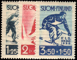 Finland 1938 International Skiing Contest Lahti Lightly Mounted Mint. - Unused Stamps