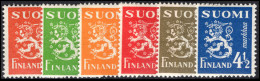 Finland 1942 Arms 1942 Values Lightly Mounted Mint. - Unused Stamps